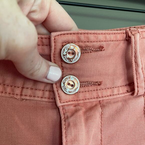 Anthropologie Pilcro Relaxed Pleat Shorts Size 29 Pink High Waist Pleated Cuffed - Picture 9 of 16